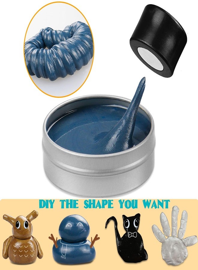 JAYEE Blue Magnetic Slime Putty, Magic Slime Hand Soft Putty with Upgraded Bigger Magnet Fidget Game Stress Relief Thinking Educational Toy Christmas Birthday Gifts for Boys Girls Adults(Blue) - Image 4